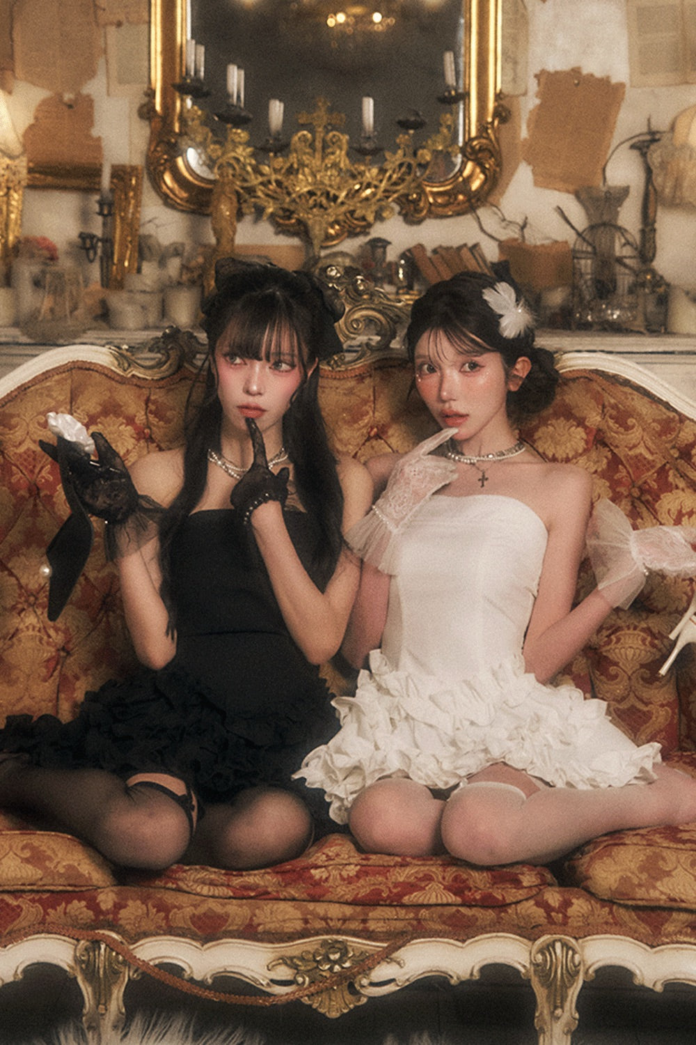 ボリュームフリルベアワンピース