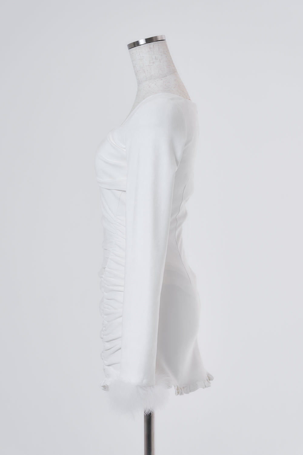 ギャザースウェードミニワンピース