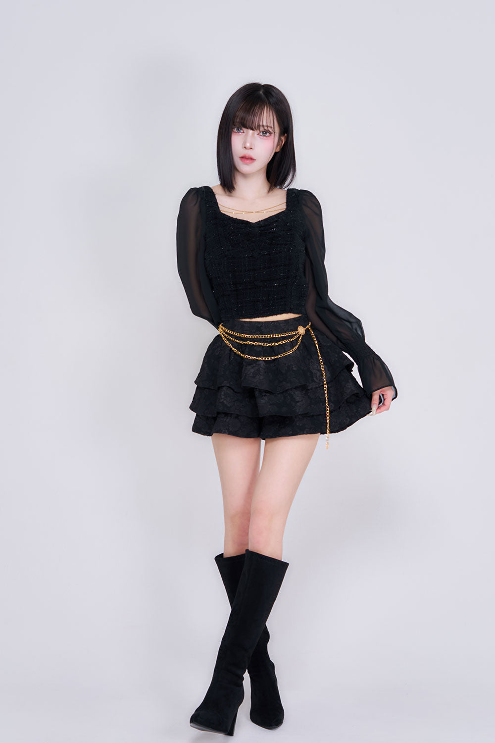 MIMIジャガードフリルスカート