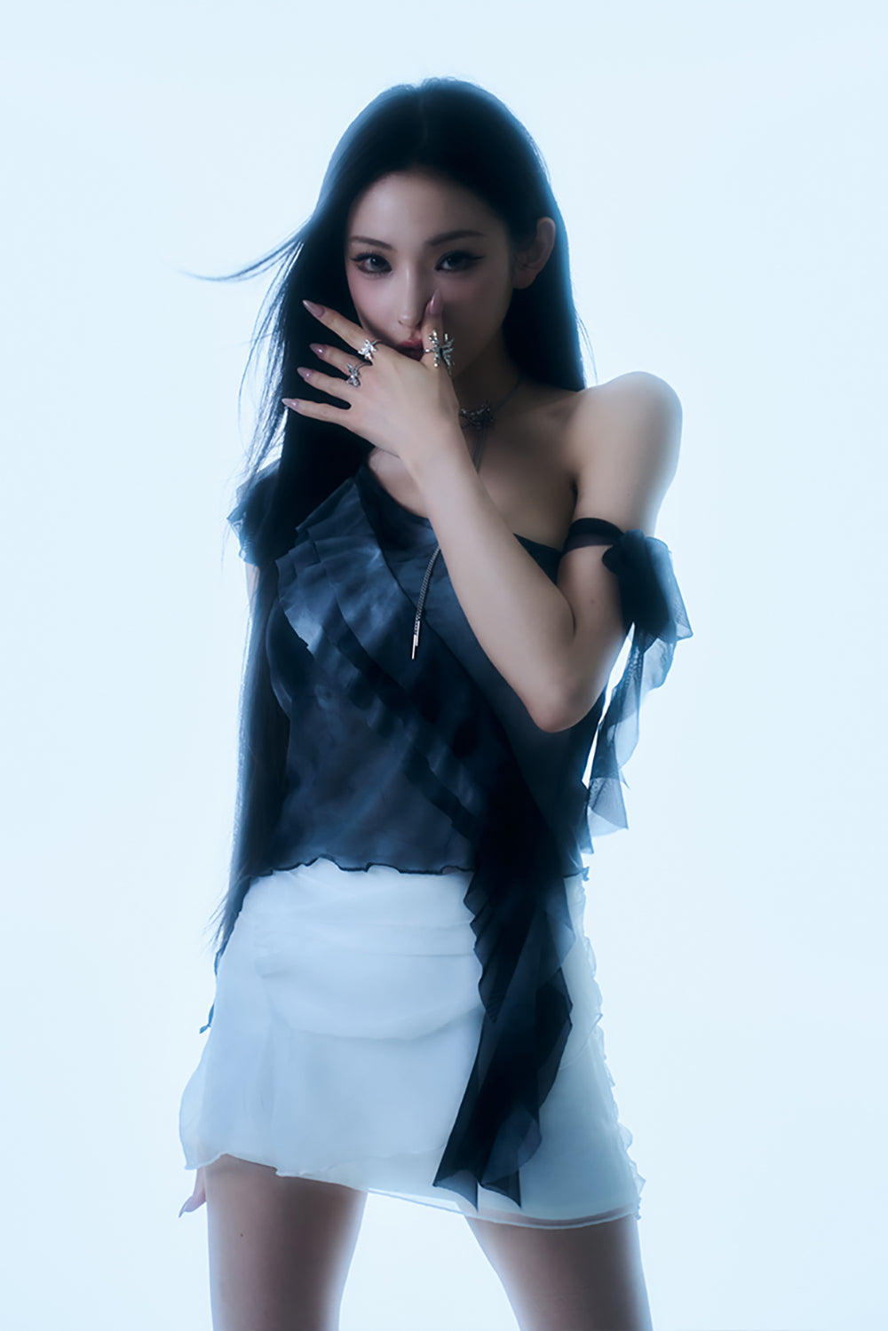 Shadow Fringe Sheer Top