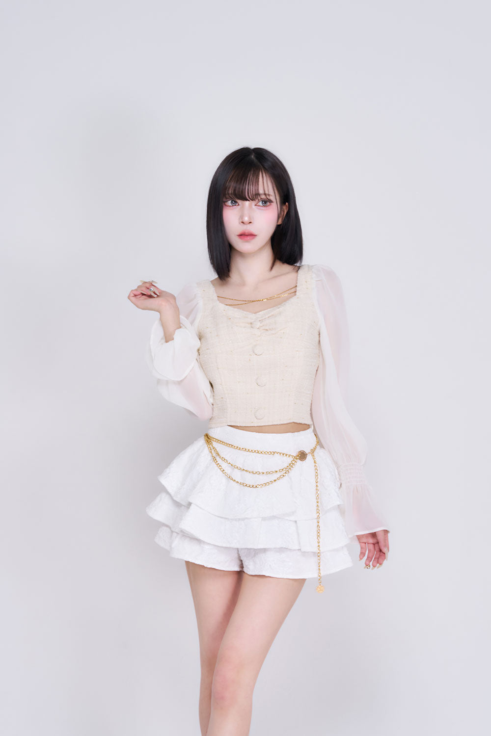 MIMIジャガードフリルスカート