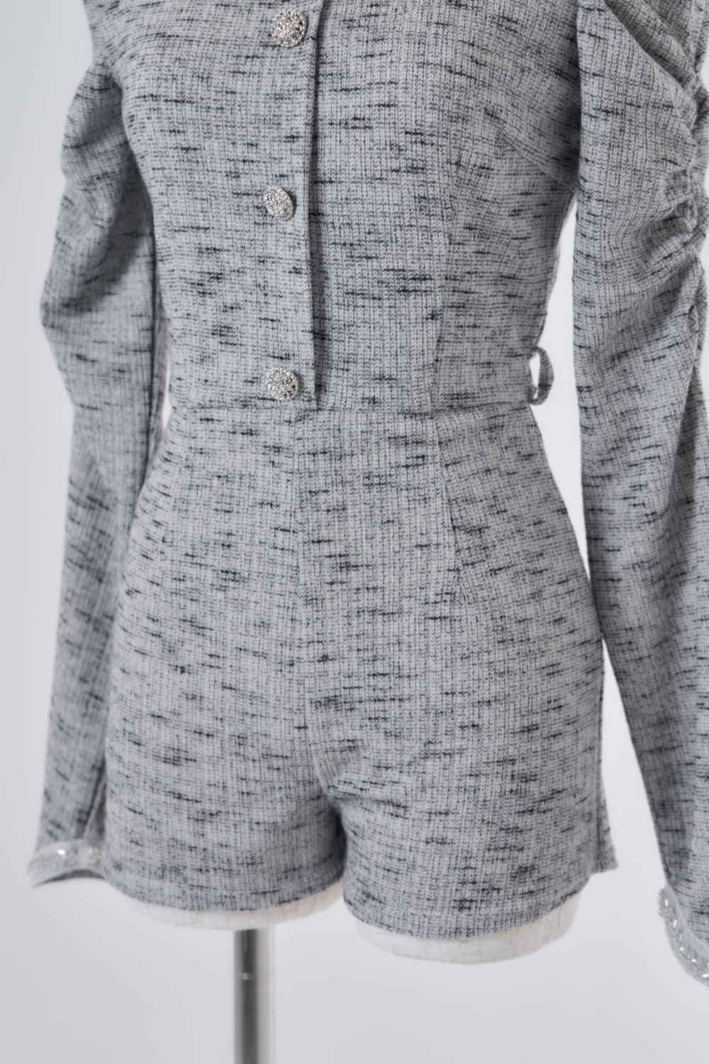 デザインチェーンツイードコンビネゾン