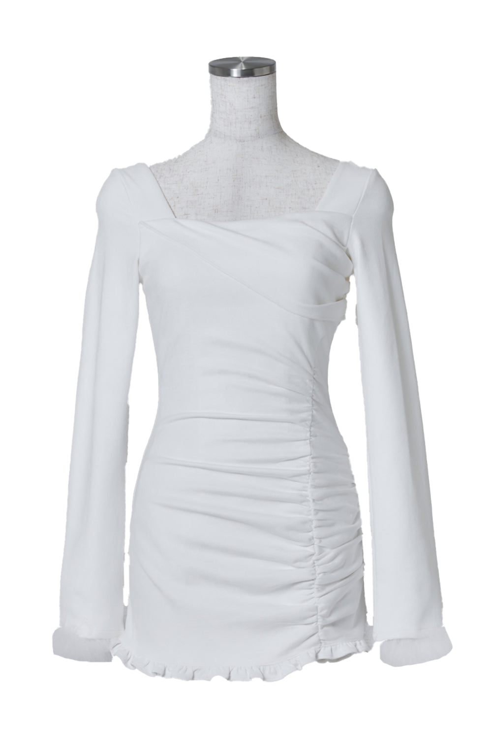 ギャザースウェードミニワンピース