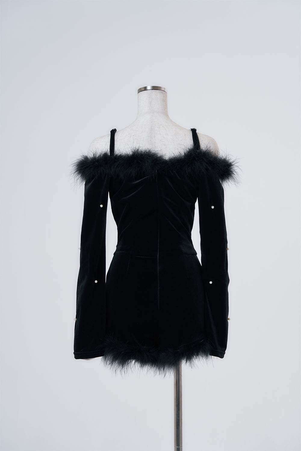 デザインパールベロアコンビネゾン