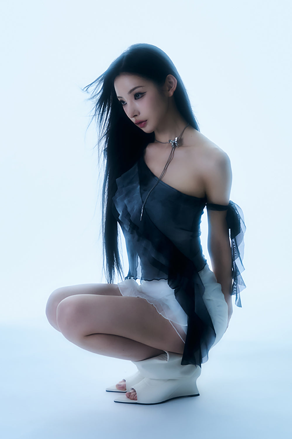 Shadow Fringe Sheer Top
