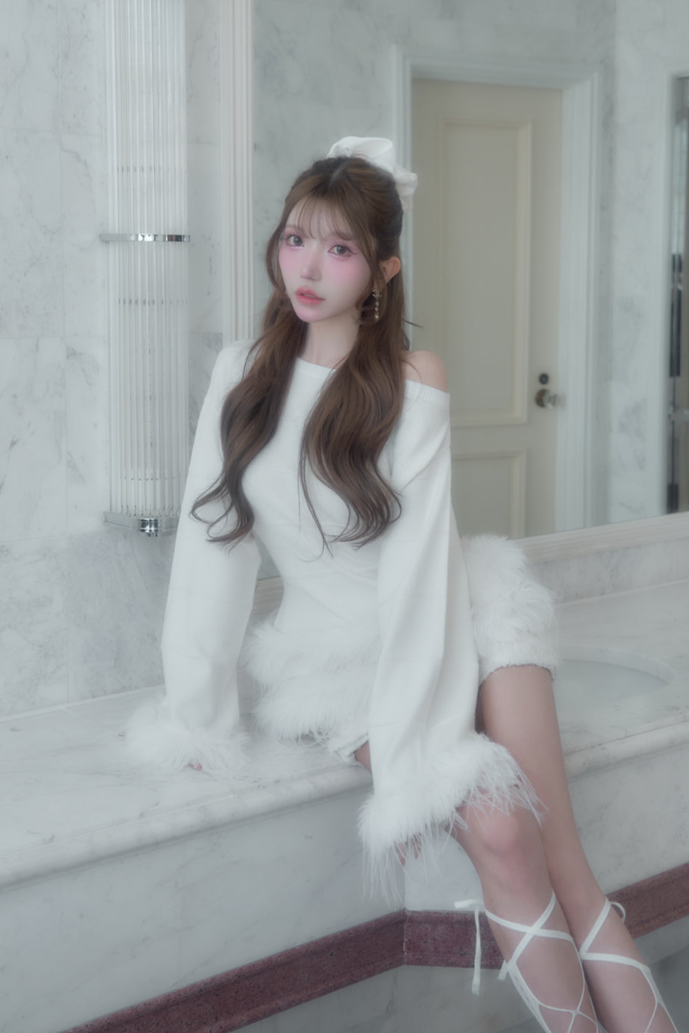 スプリングルーズニットトップス