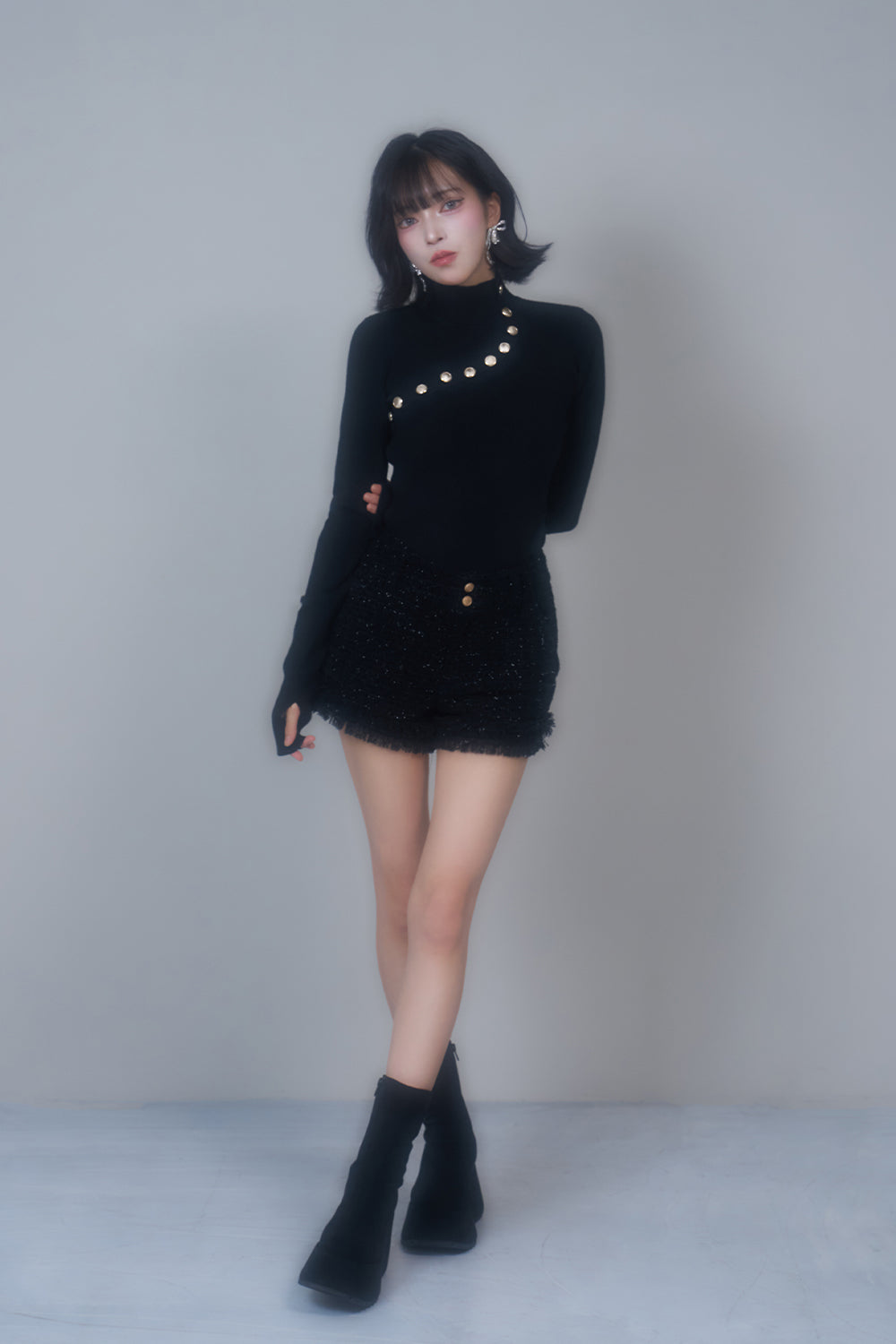 ラメツイードショートパンツ