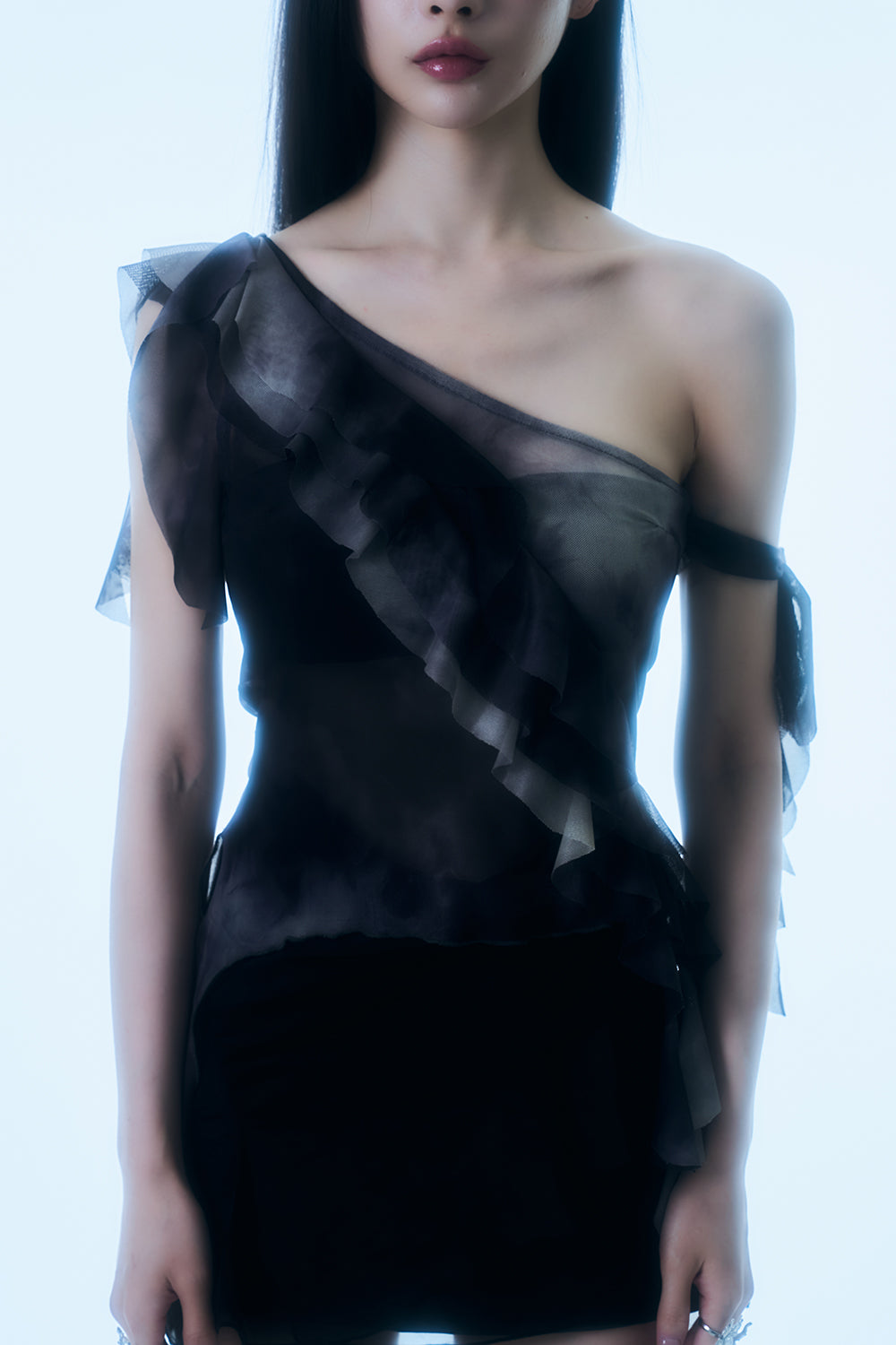 Shadow Fringe Sheer Top