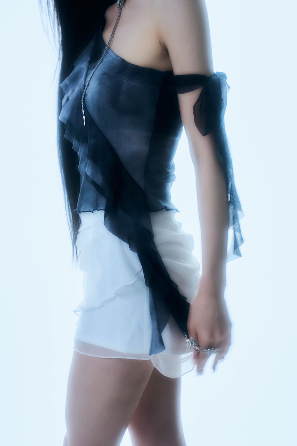 Shadow Fringe Sheer Top