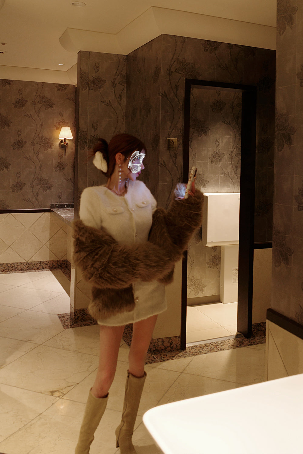 フェザージャケットワンピース