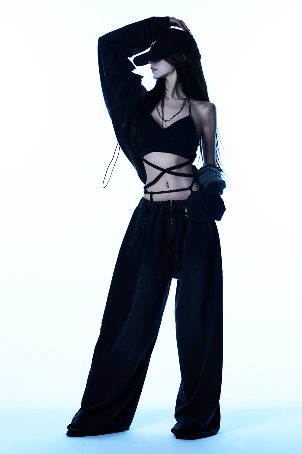 Utility Denim Cargo Pants