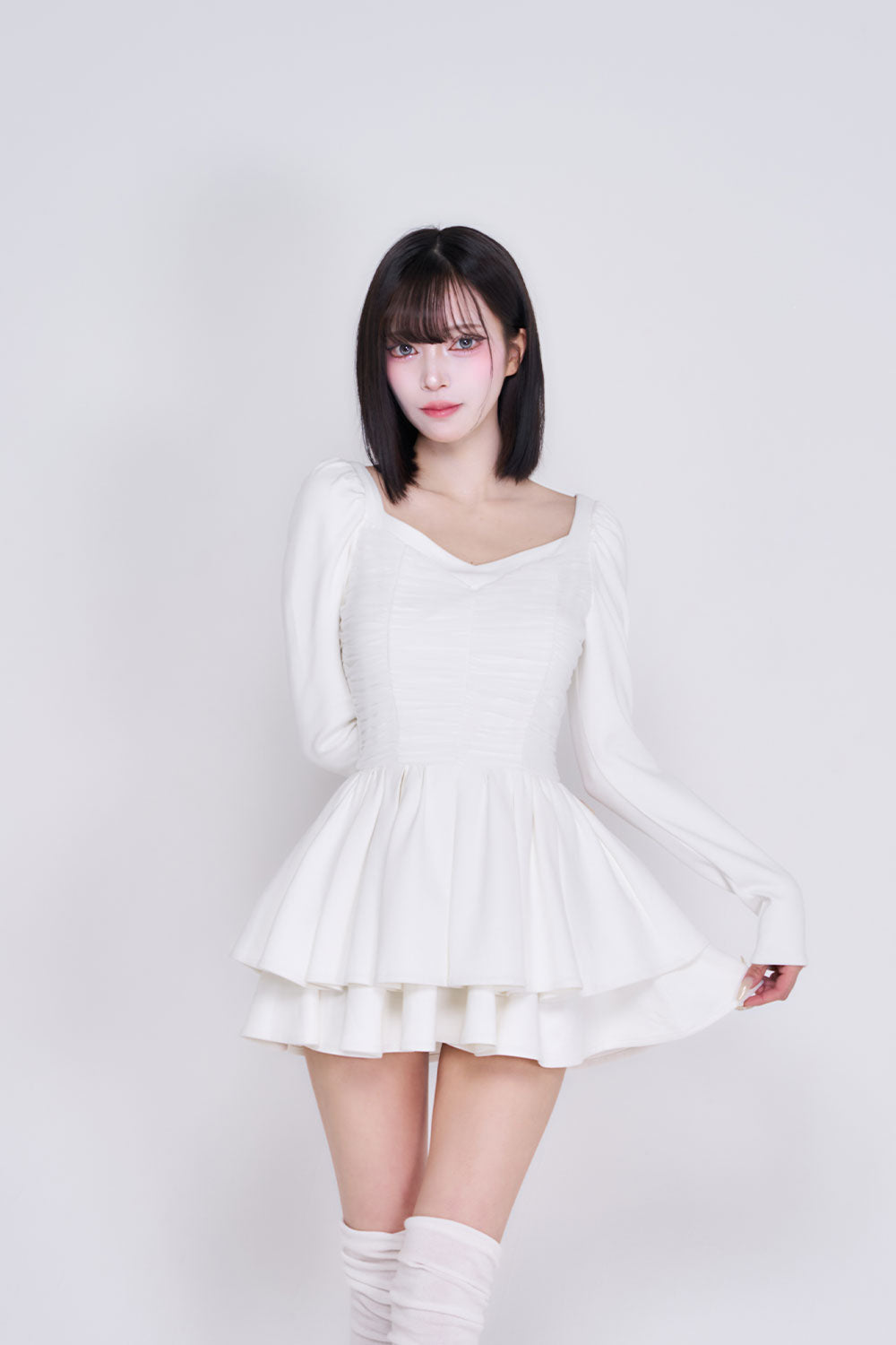 シアードッキングスウェードミニワンピース