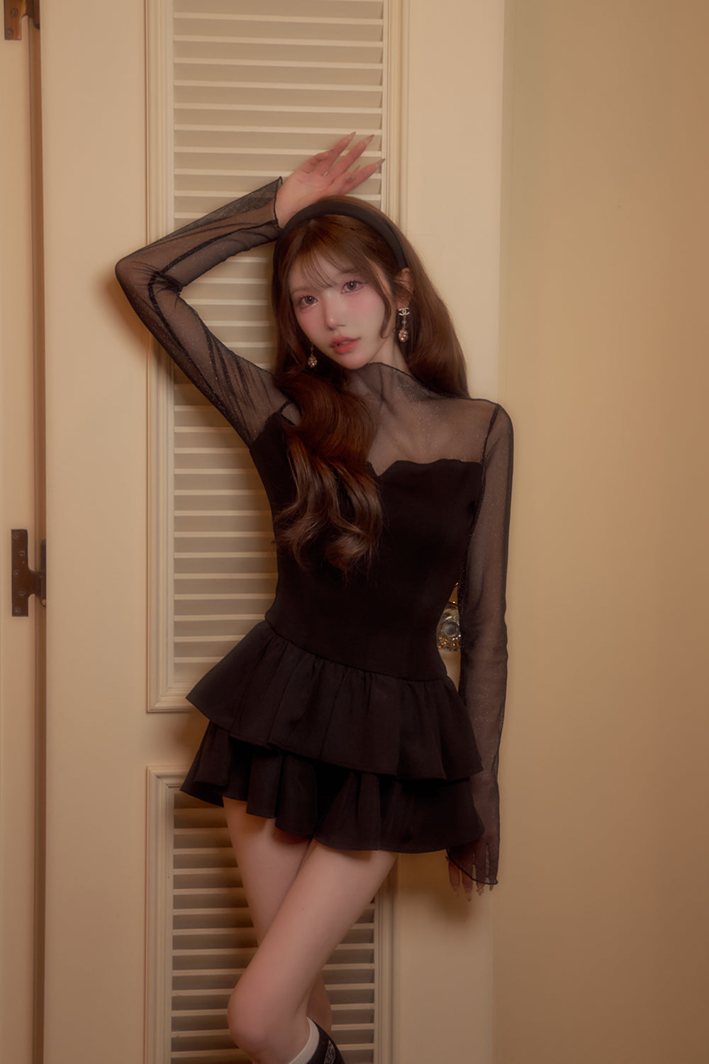 ラメシアーフリルワンピース