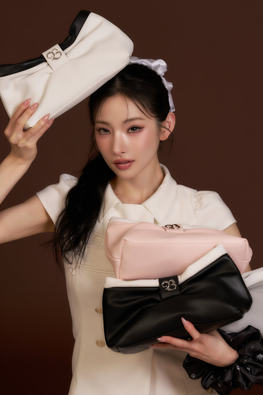 【Novelty】Kitty Ribbon Pouch