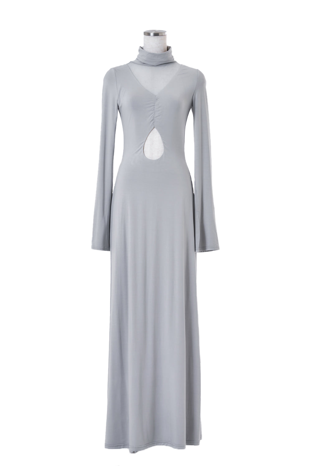 デザインオープンカットロングワンピース