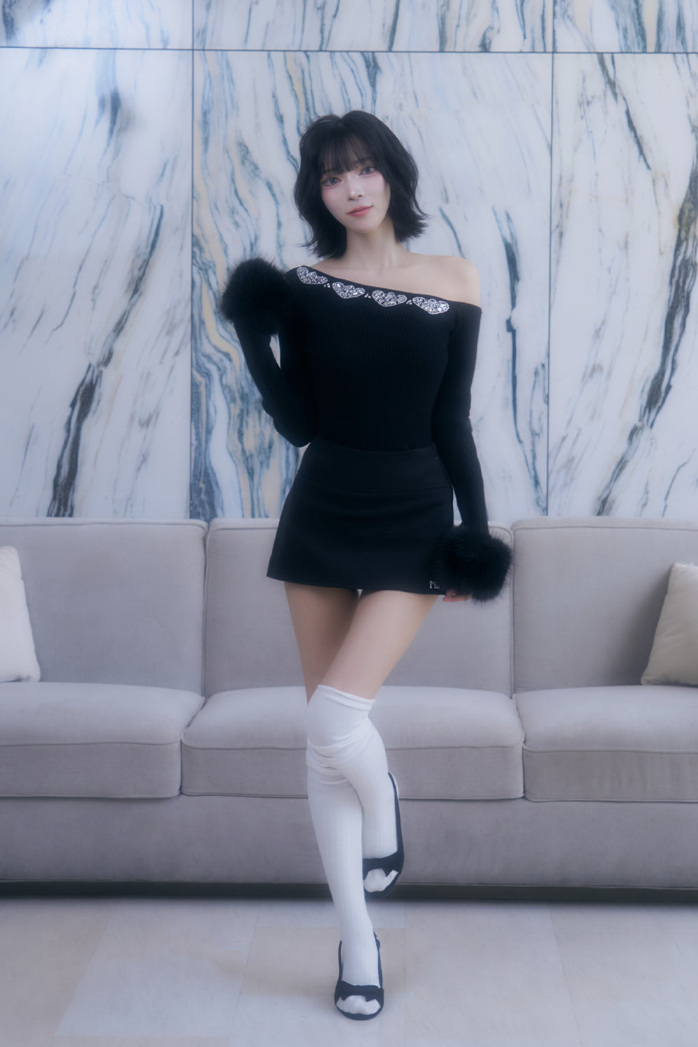 ワンショルビジュートップス