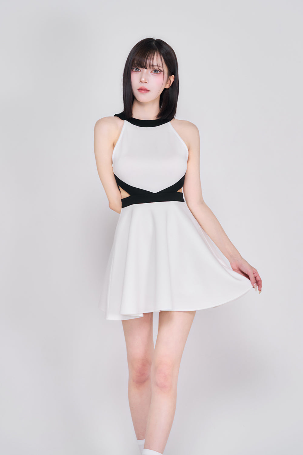 カットオープンアメスリミニワンピース