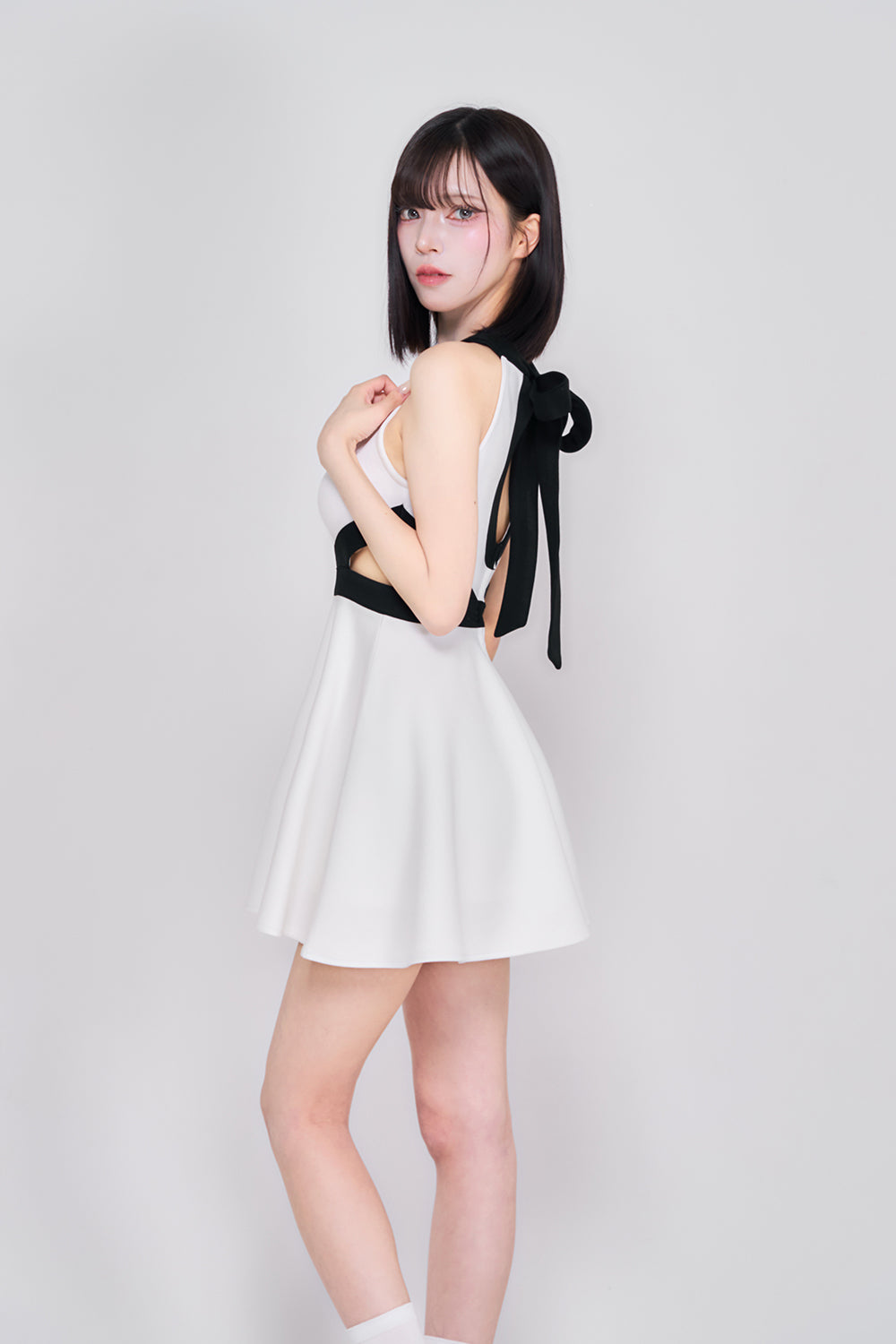 カットオープンアメスリミニワンピース