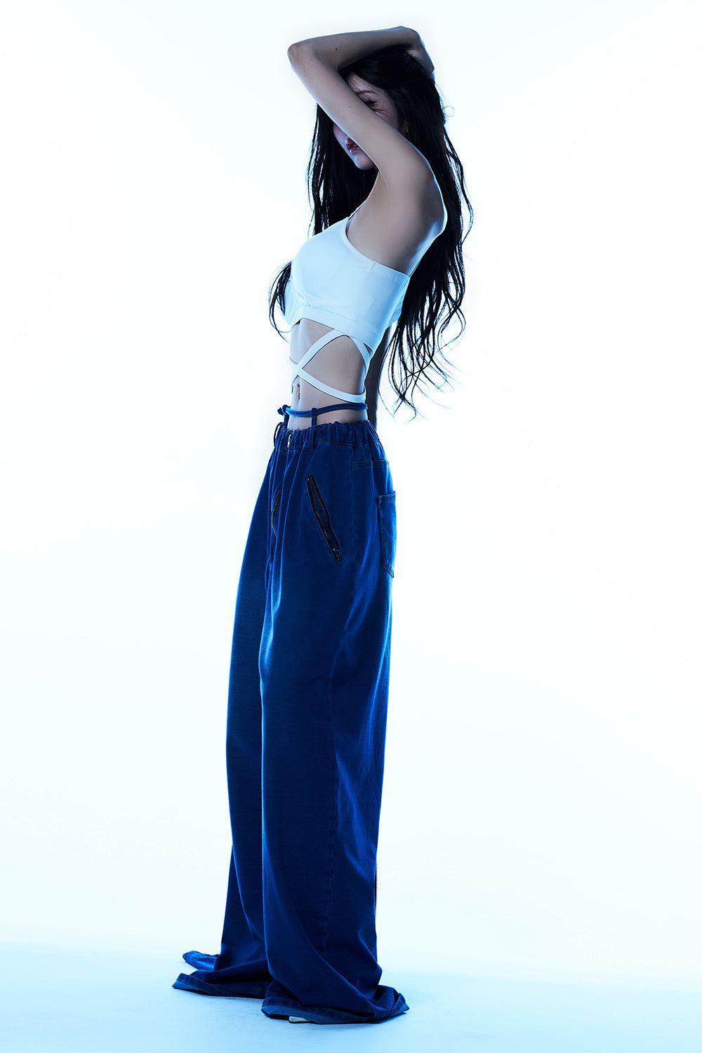 Utility Denim Cargo Pants