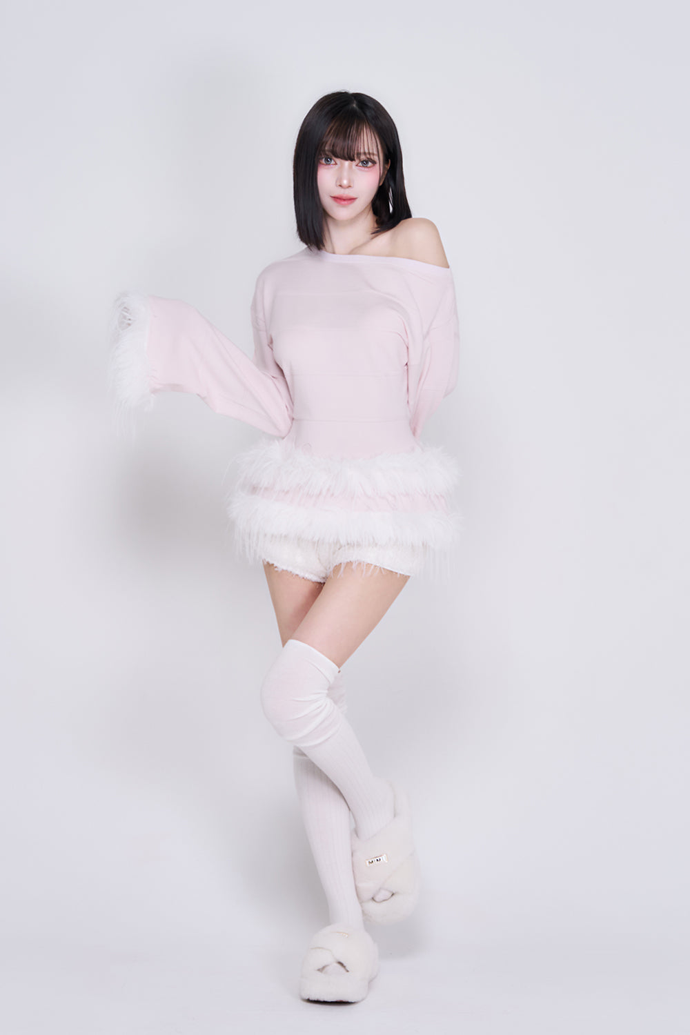 スプリングルーズニットトップス