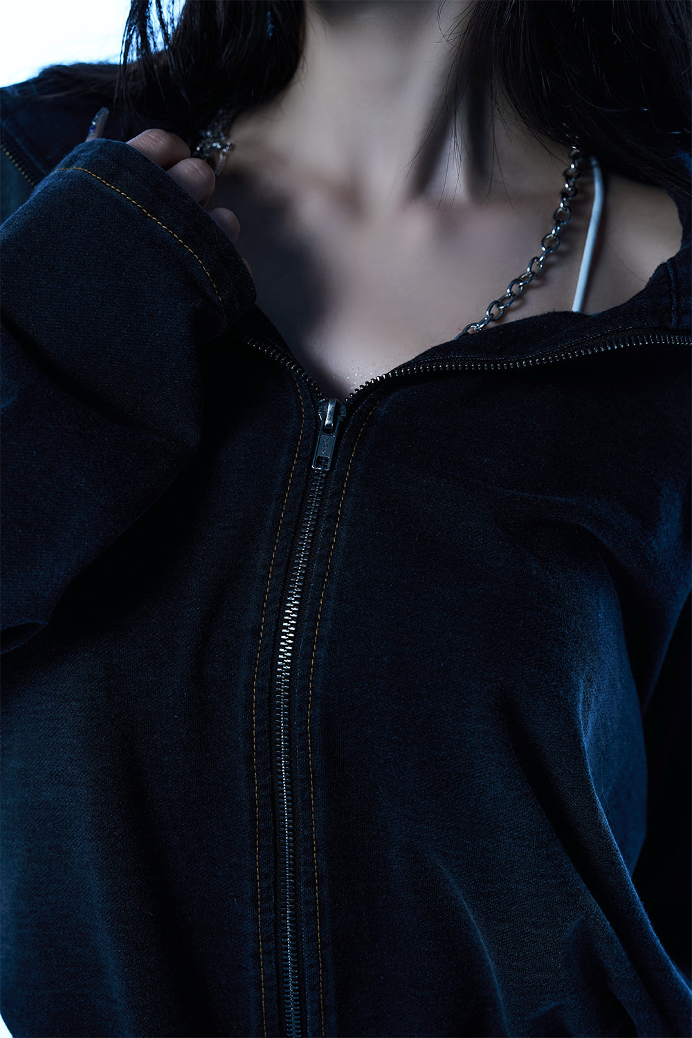 Utility Denim Zip Jacket