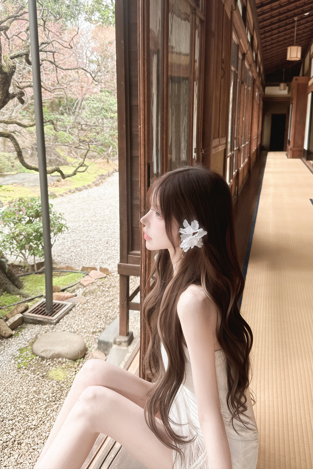 ワンショルリボンミニワンピース