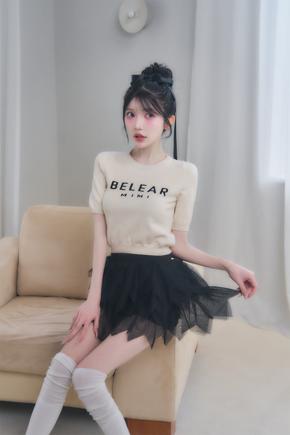 BELEAR MIMIジャガードニットトップス