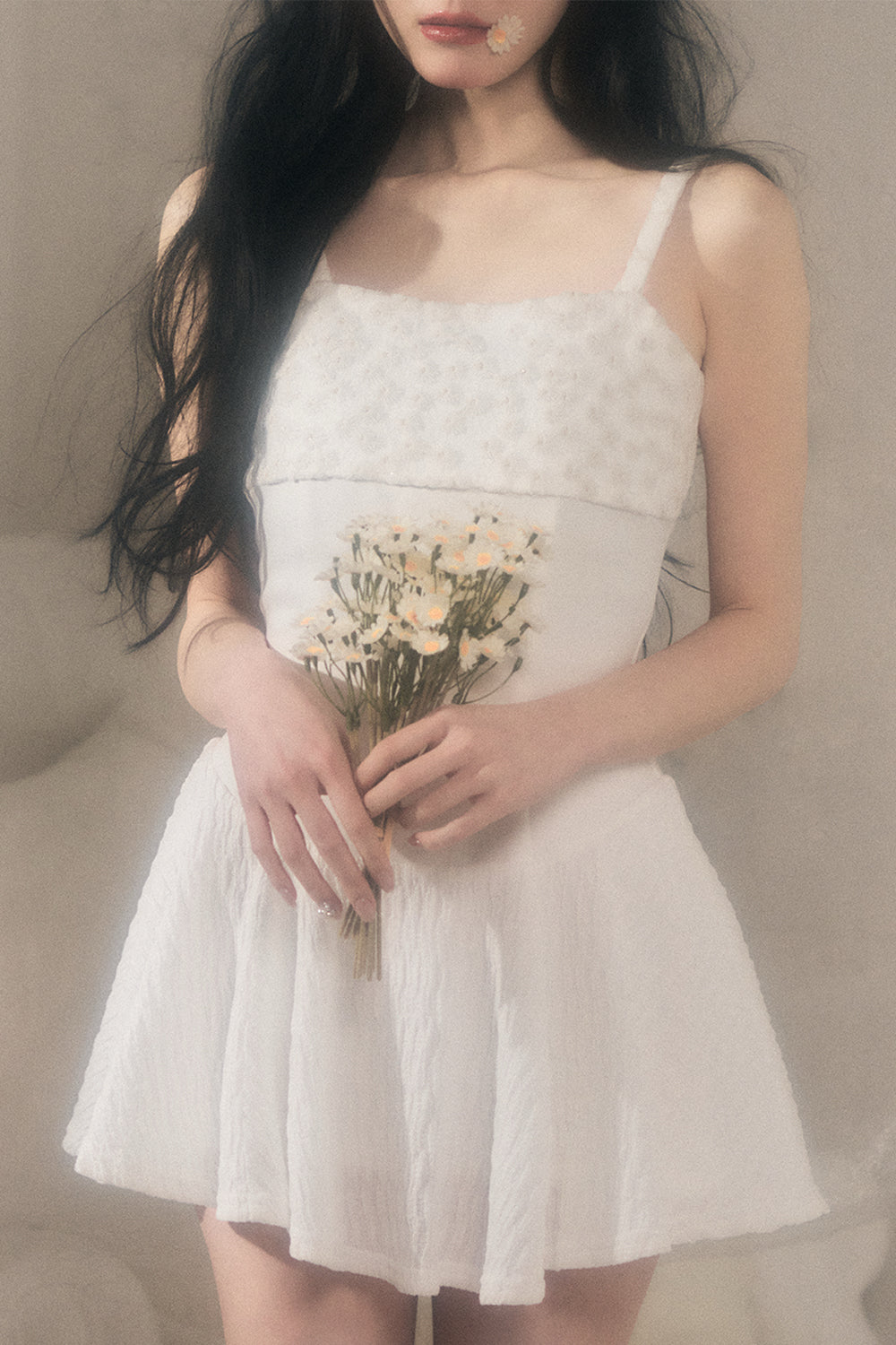 デイジーモチーフミニワンピース