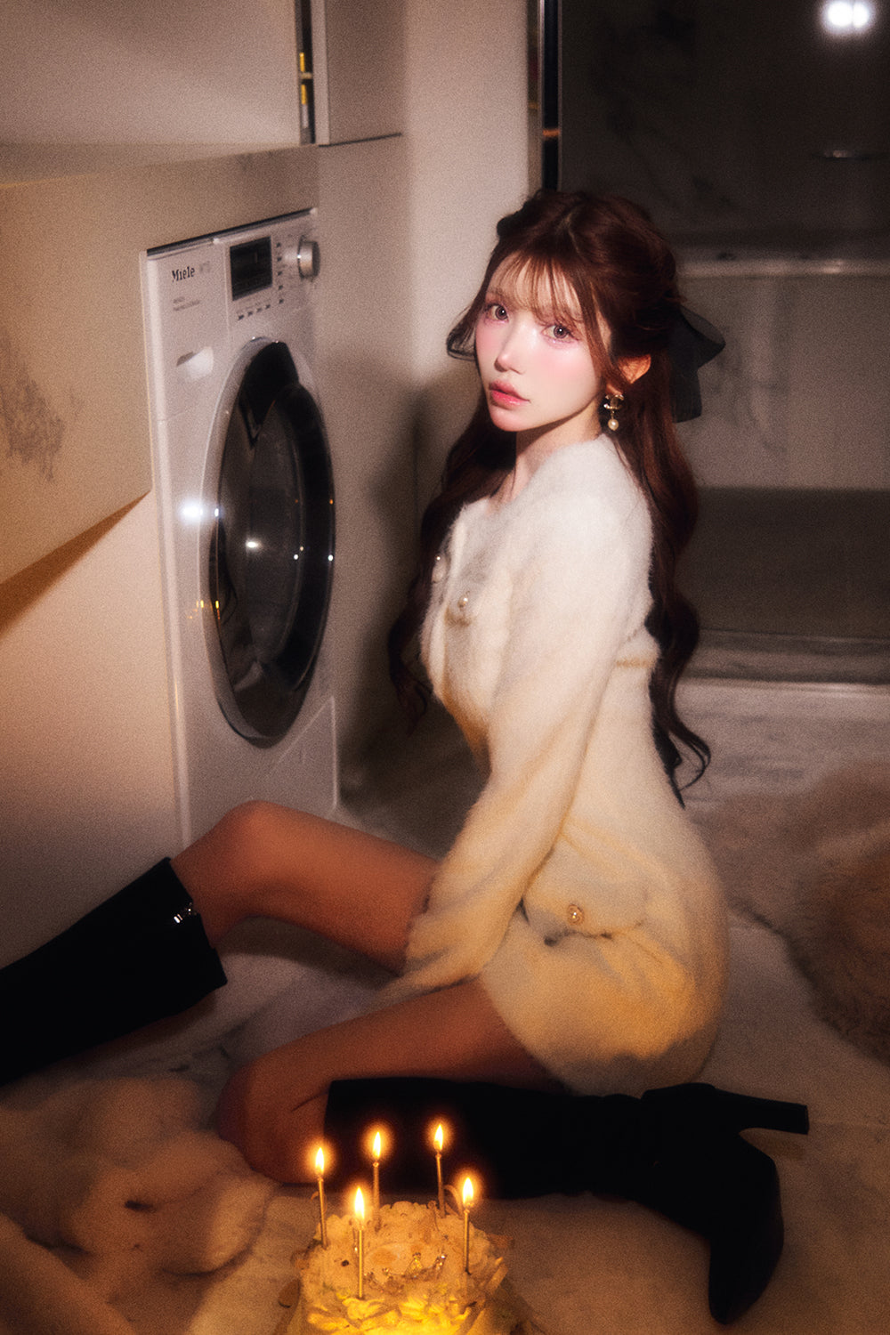 フェザージャケットワンピース