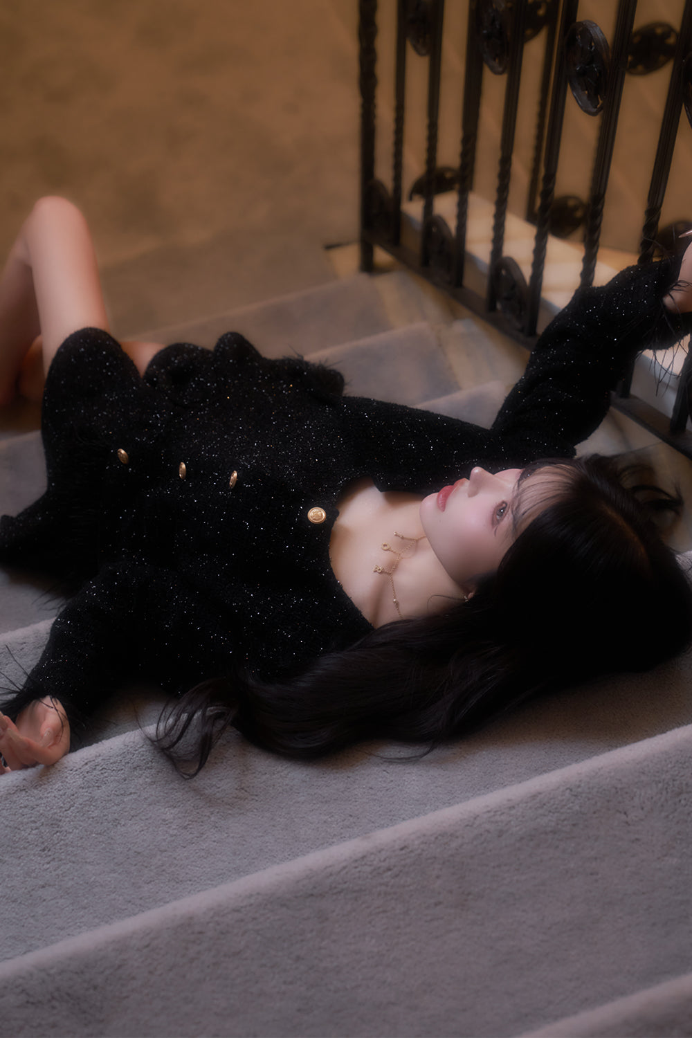 ラメツイードキャミワンピース