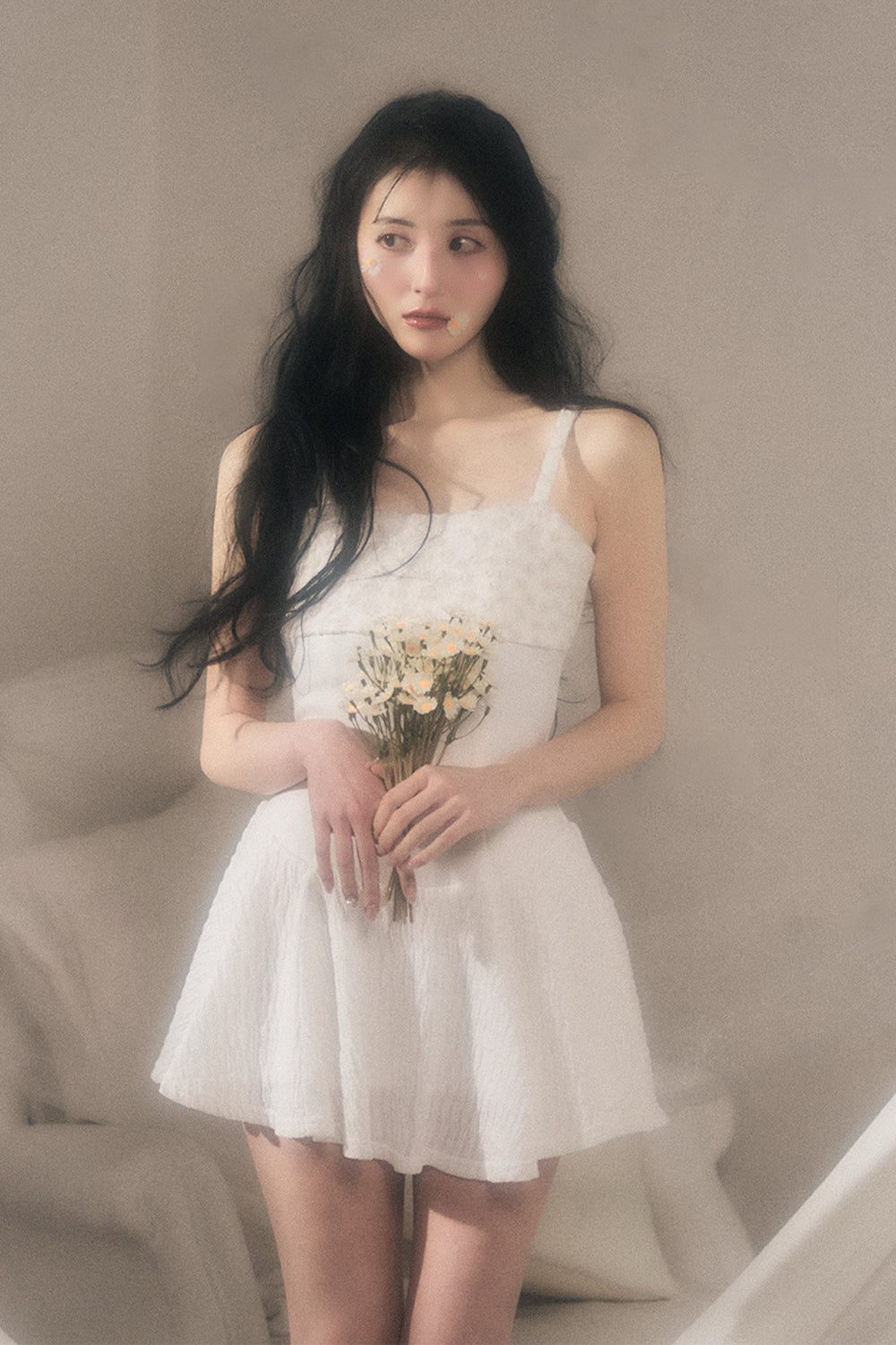 デイジーモチーフミニワンピース