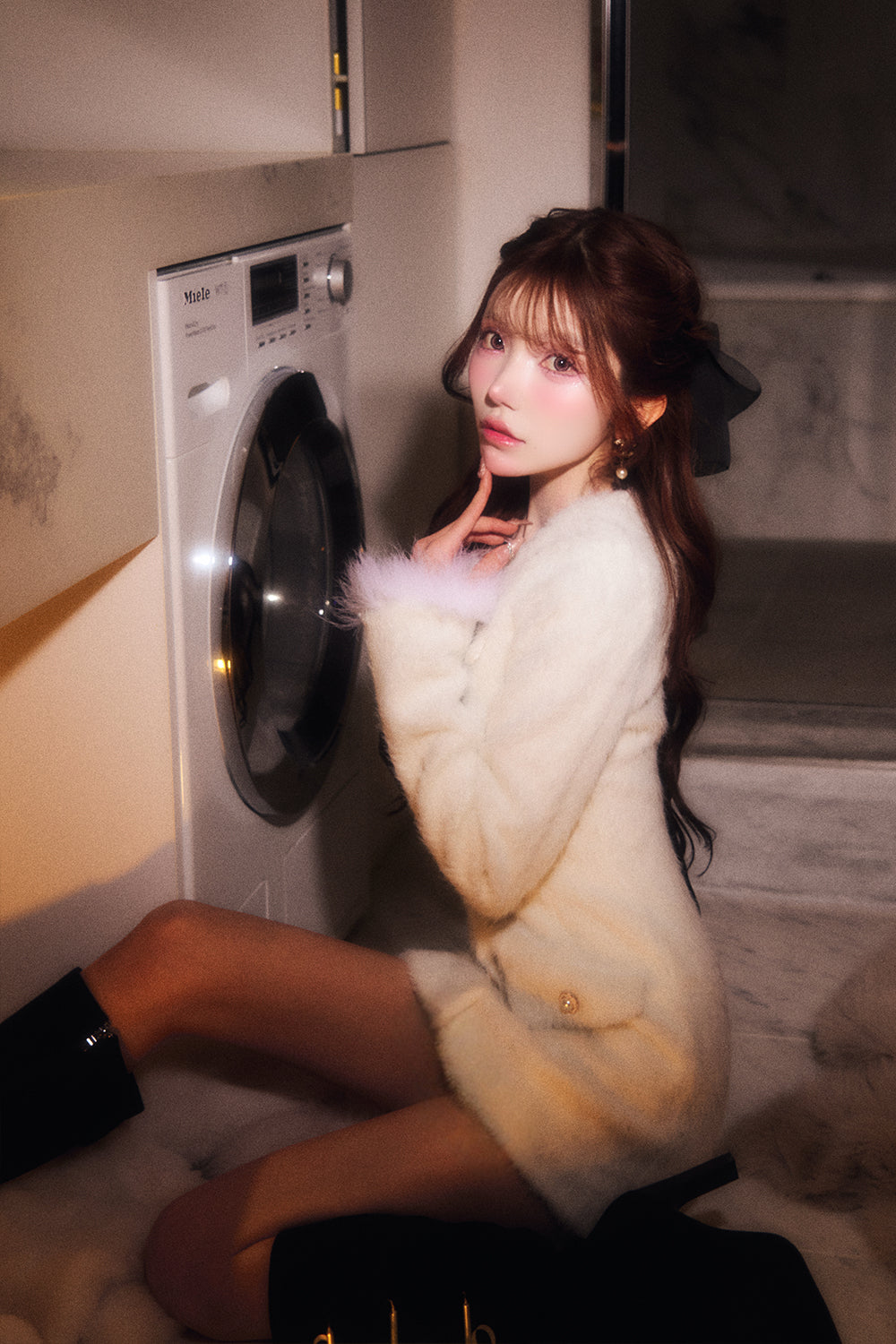 フェザージャケットワンピース