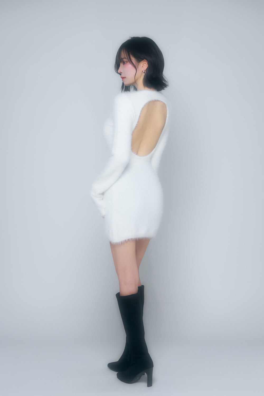 ベリアミミ BELEAR MIMI バッグオープン 赤 ミニワンピース バックオープンミニワンピース