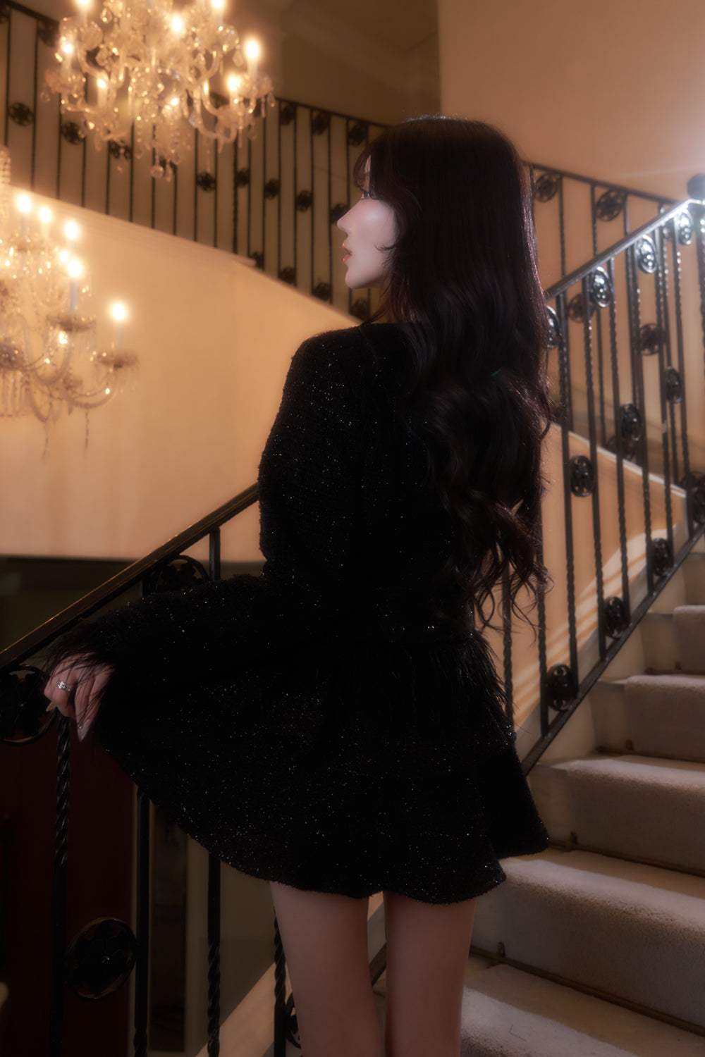 ラメツイードキャミワンピース