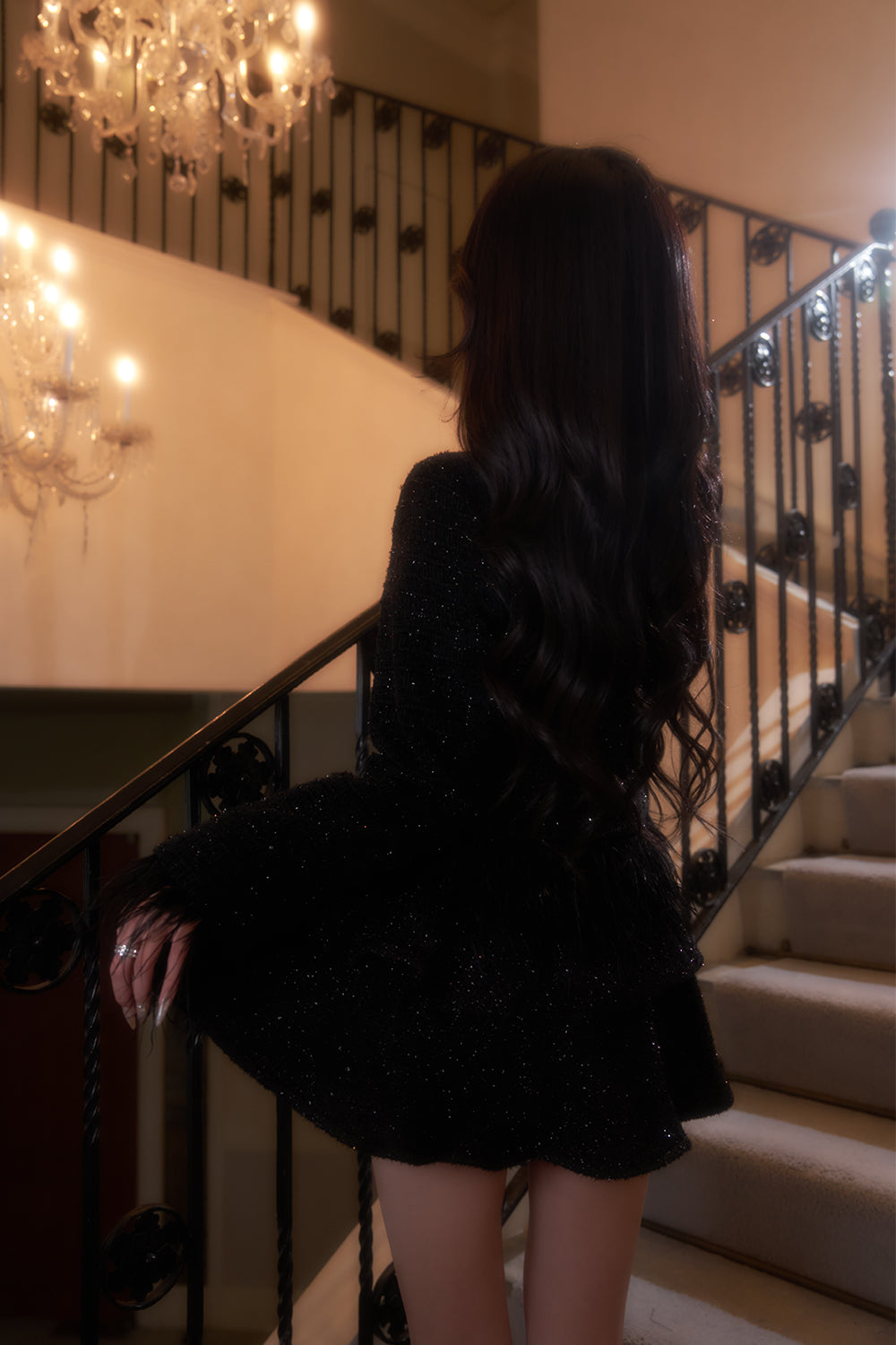 ラメツイードキャミワンピース