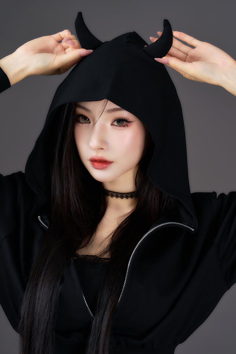 Devil Zip Hoodie Set