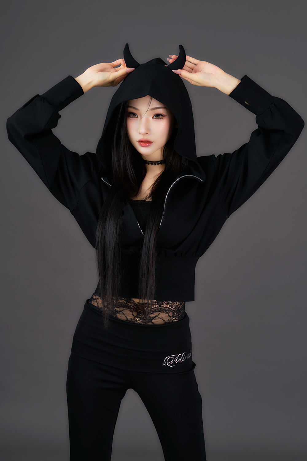 Devil Zip Hoodie Set