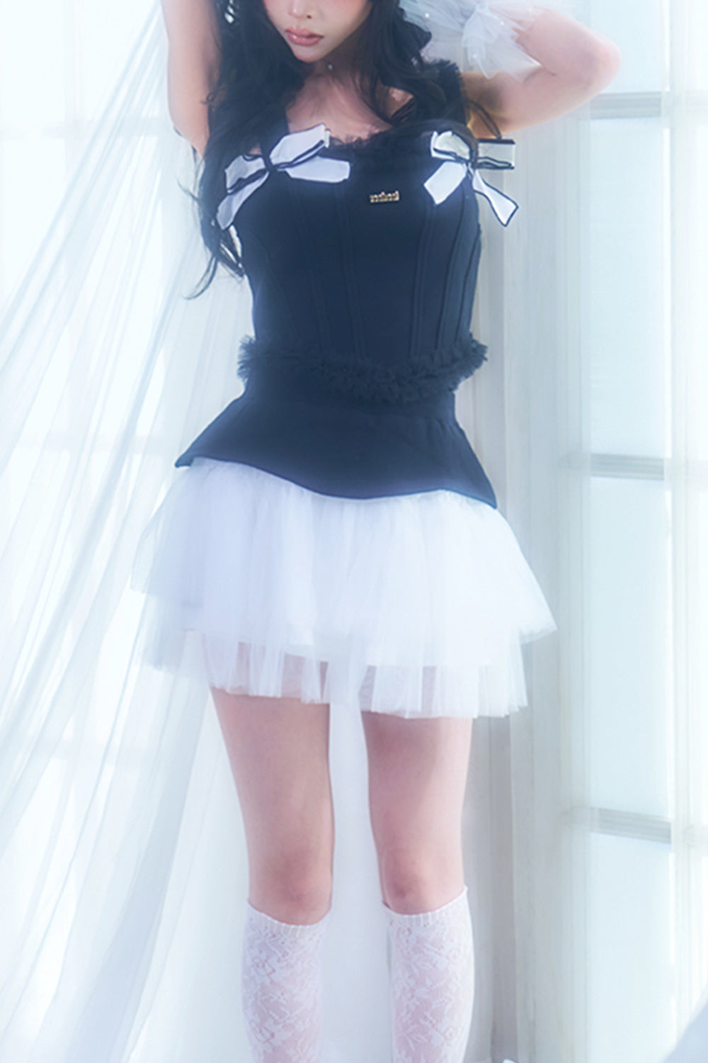 ニットドッキングチュールスカート