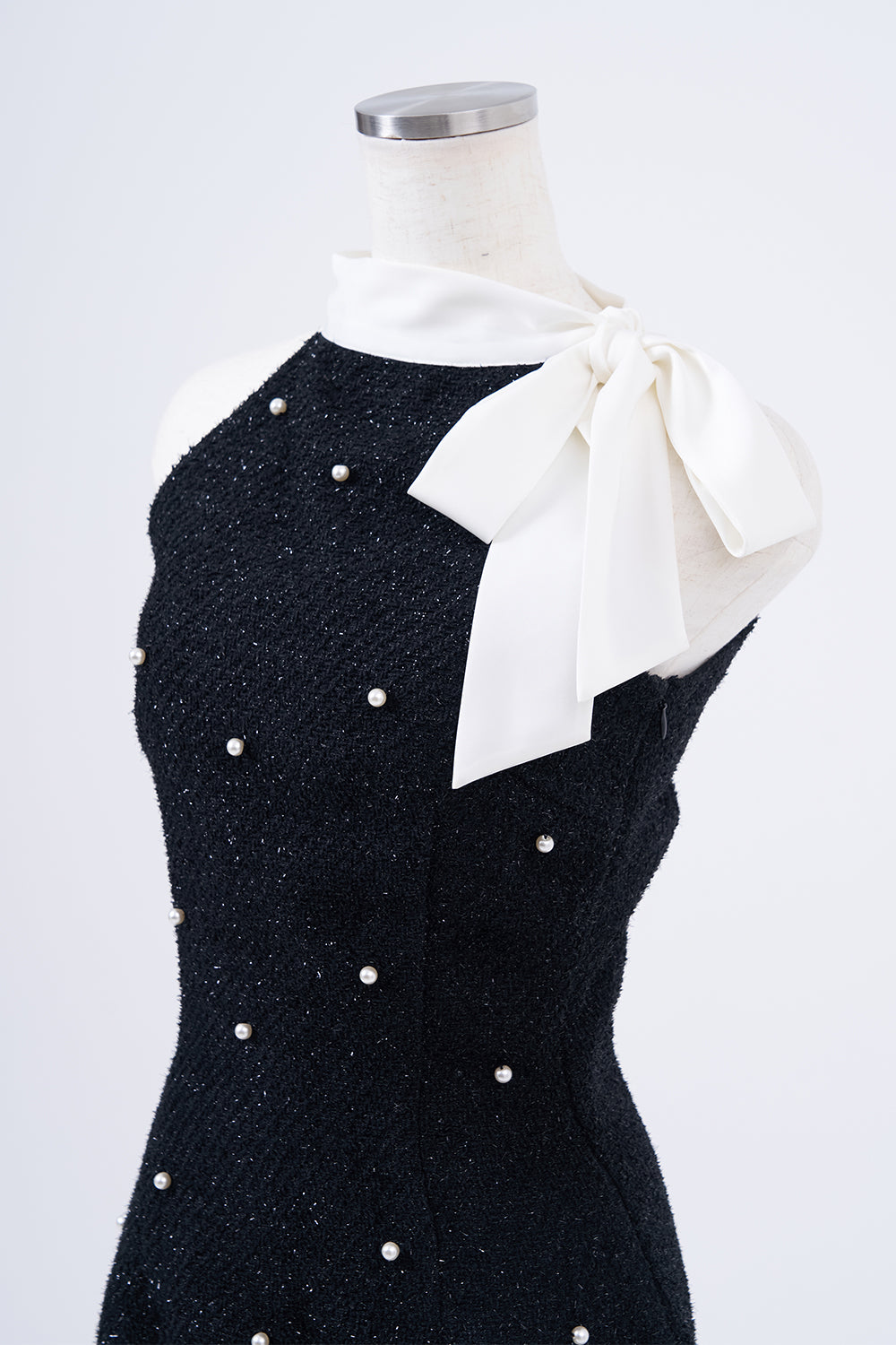 ツイードパールミニワンピース