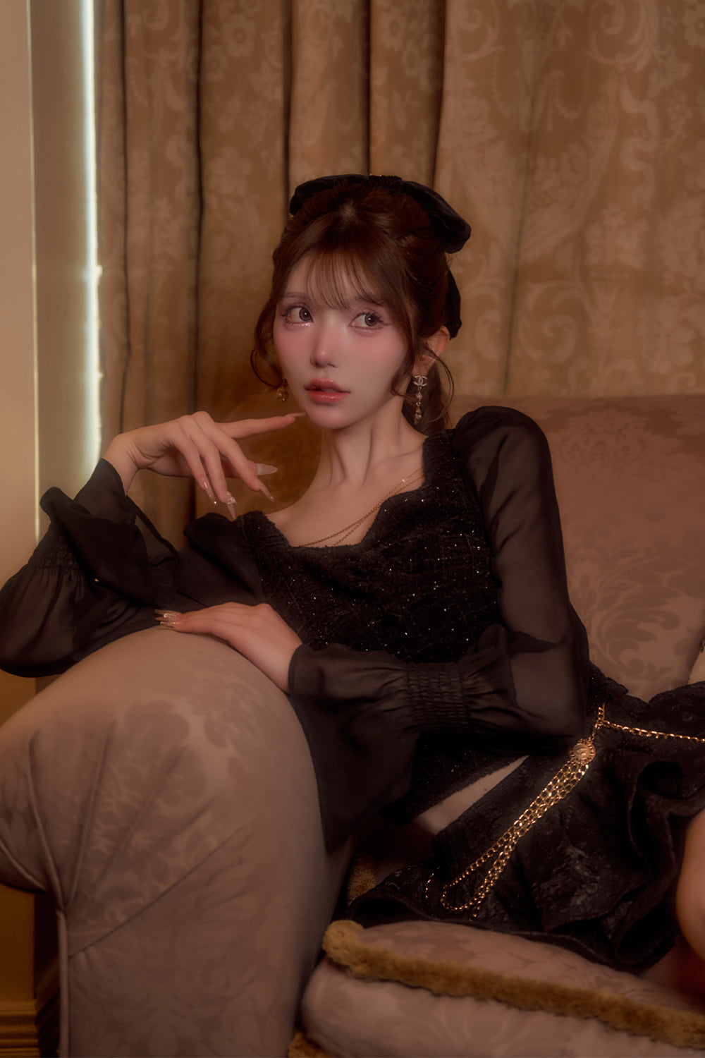 MIMIジャガードフリルスカート