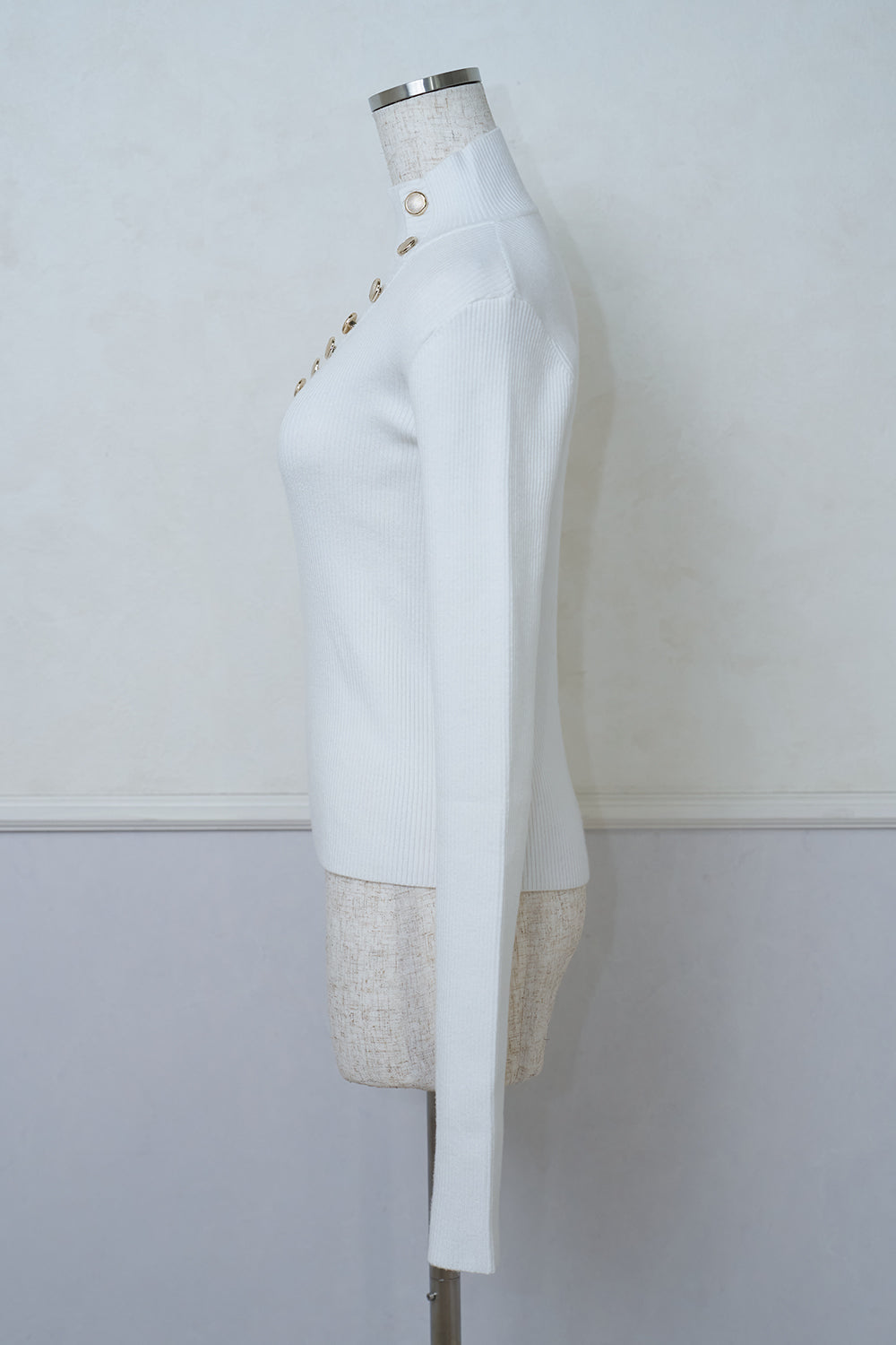 デザインタートルニットトップス