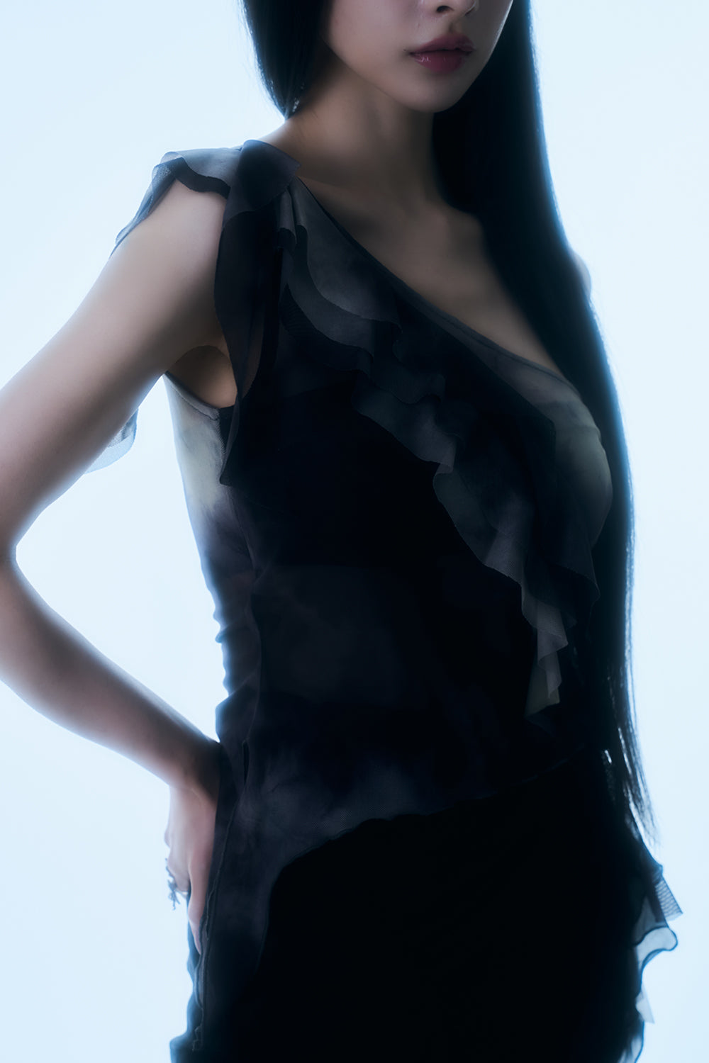 Shadow Fringe Sheer Top