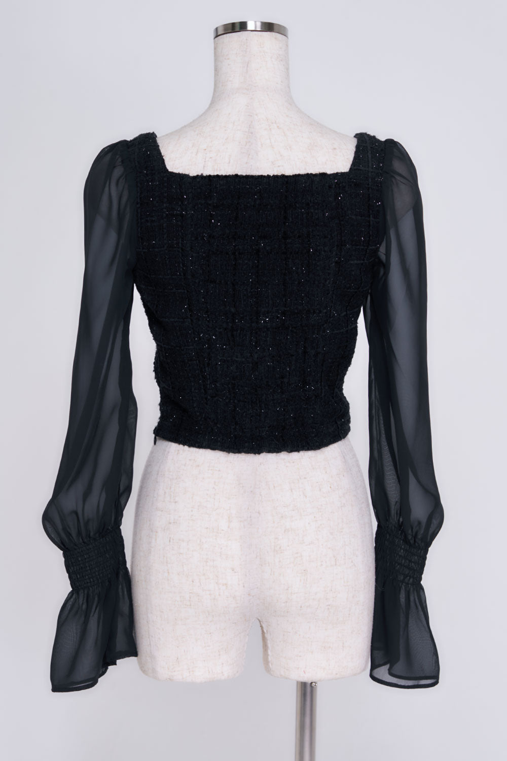 ツイードチェーントップス