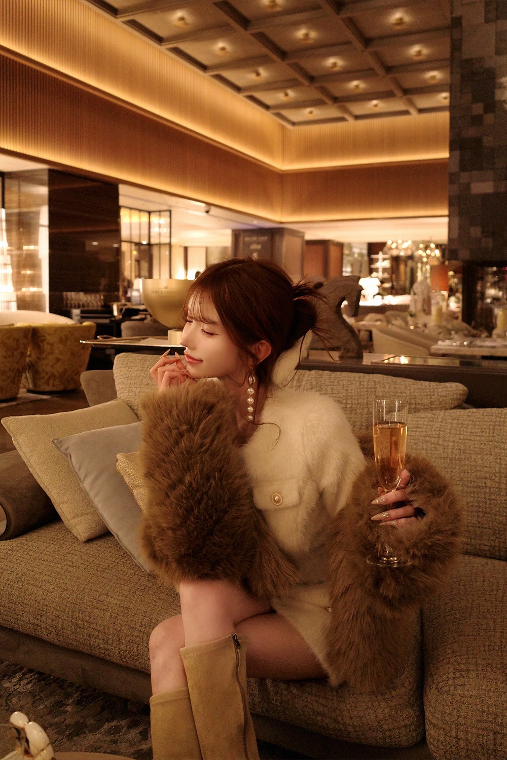 フェザージャケットワンピース