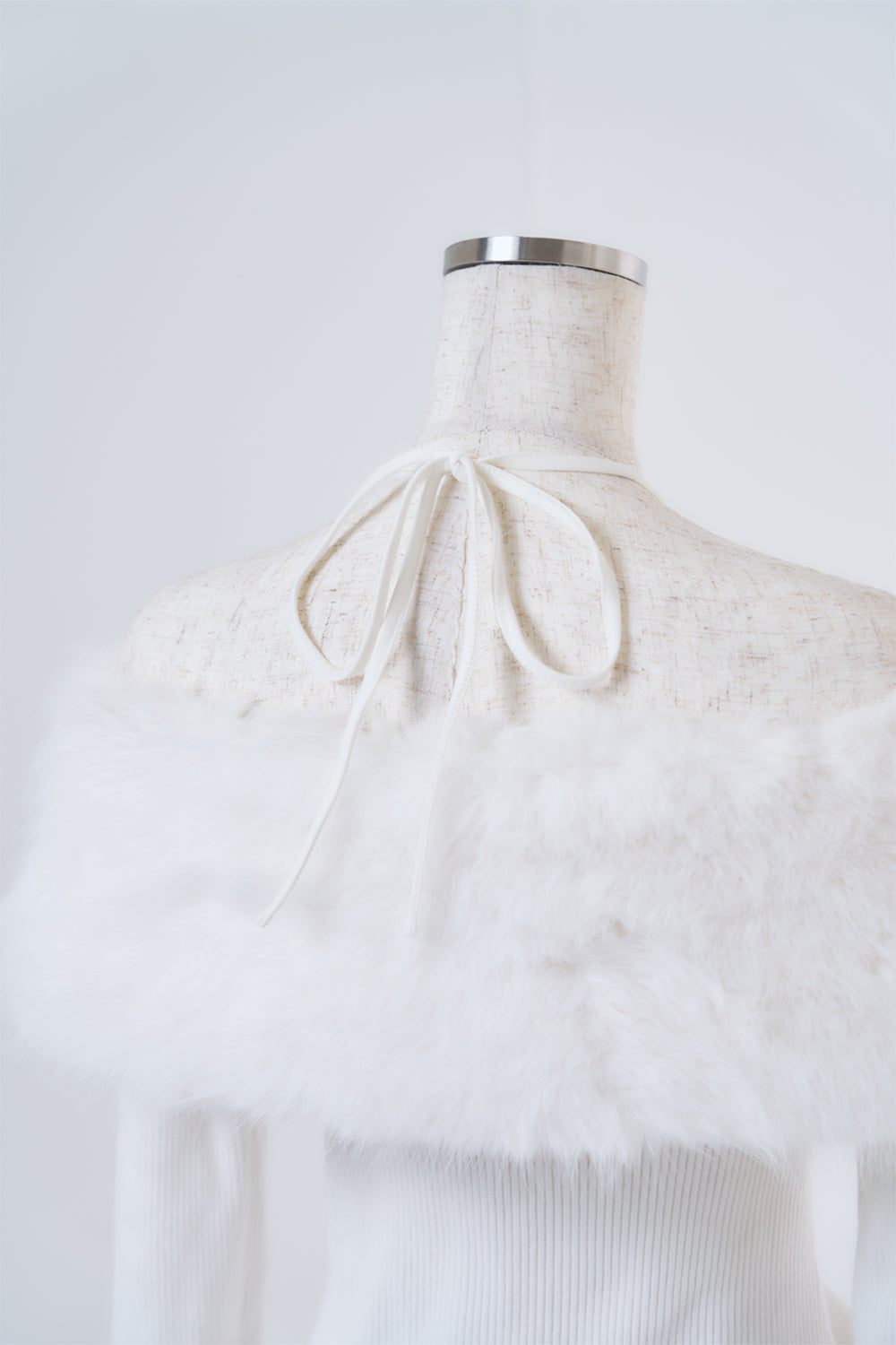 オフショルファーニットトップス