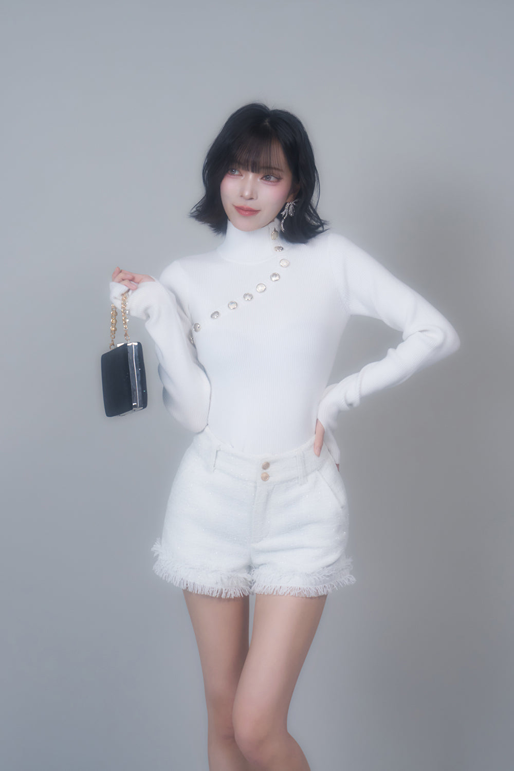 ラメツイードショートパンツ