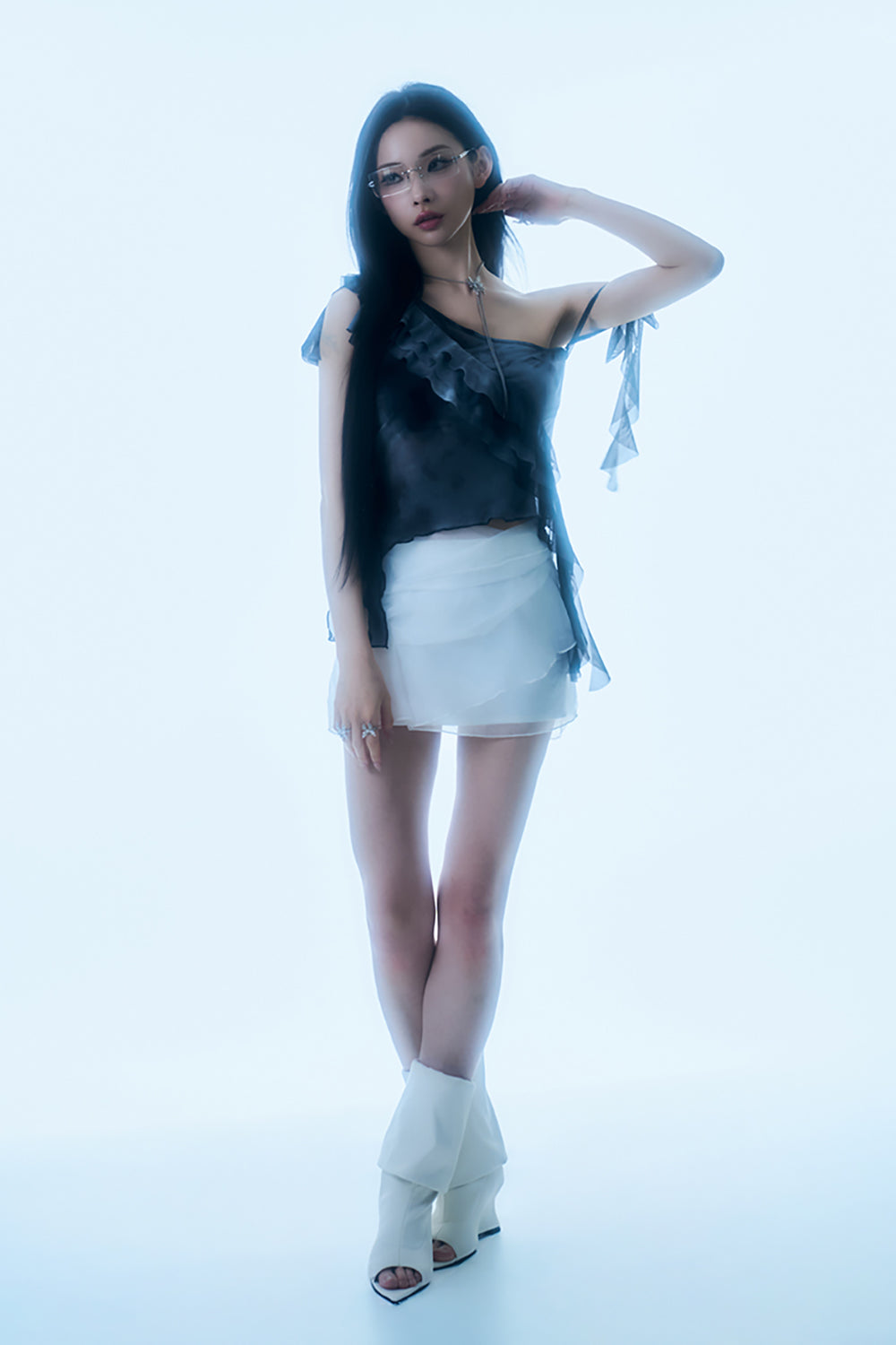 Shadow Fringe Sheer Top