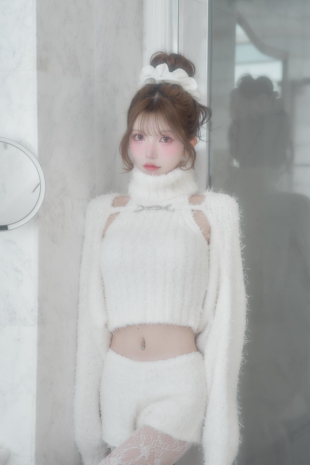 フラッフィーニットショートパンツ