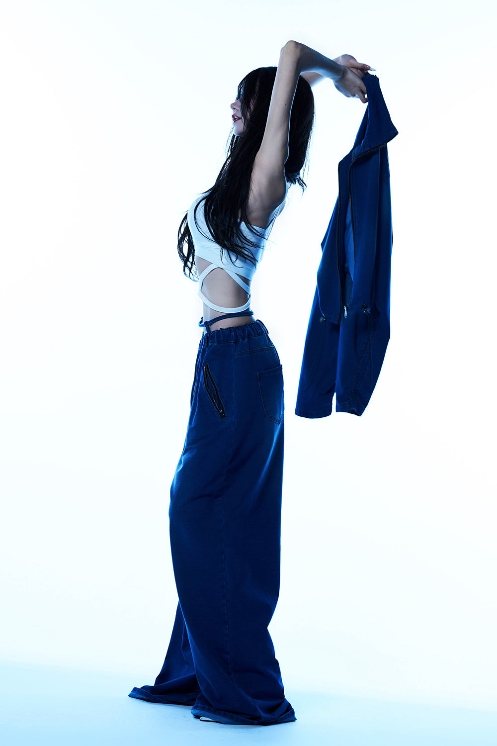 Utility Denim Cargo Pants
