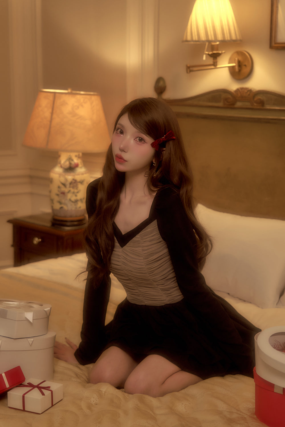 シアードッキングスウェードミニワンピース